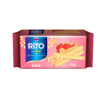 Rito wafer roll with strawberry cream